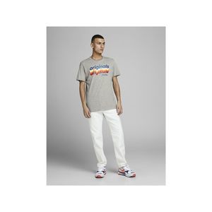 Jack&Jones Mens Gray Logo Graphic T-Shirt M